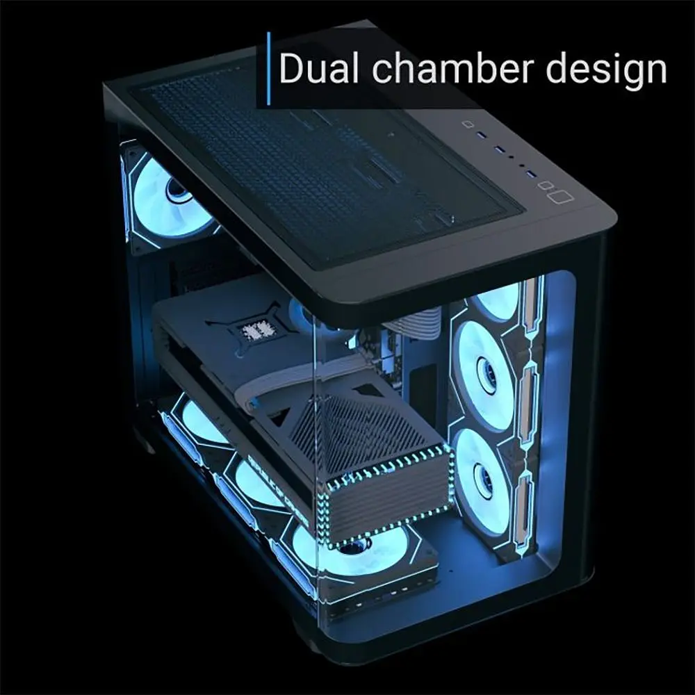 Корпус AeroCool P500C-G-BK-v1 Black (ACCM-PN01043.11) [146677] - фото 9