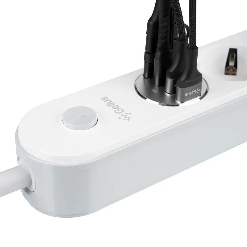 Мережевий фільтр Gelius G-Power GP-PS-001 (4 х розетки 4 х USB) White 2 м - фото 6