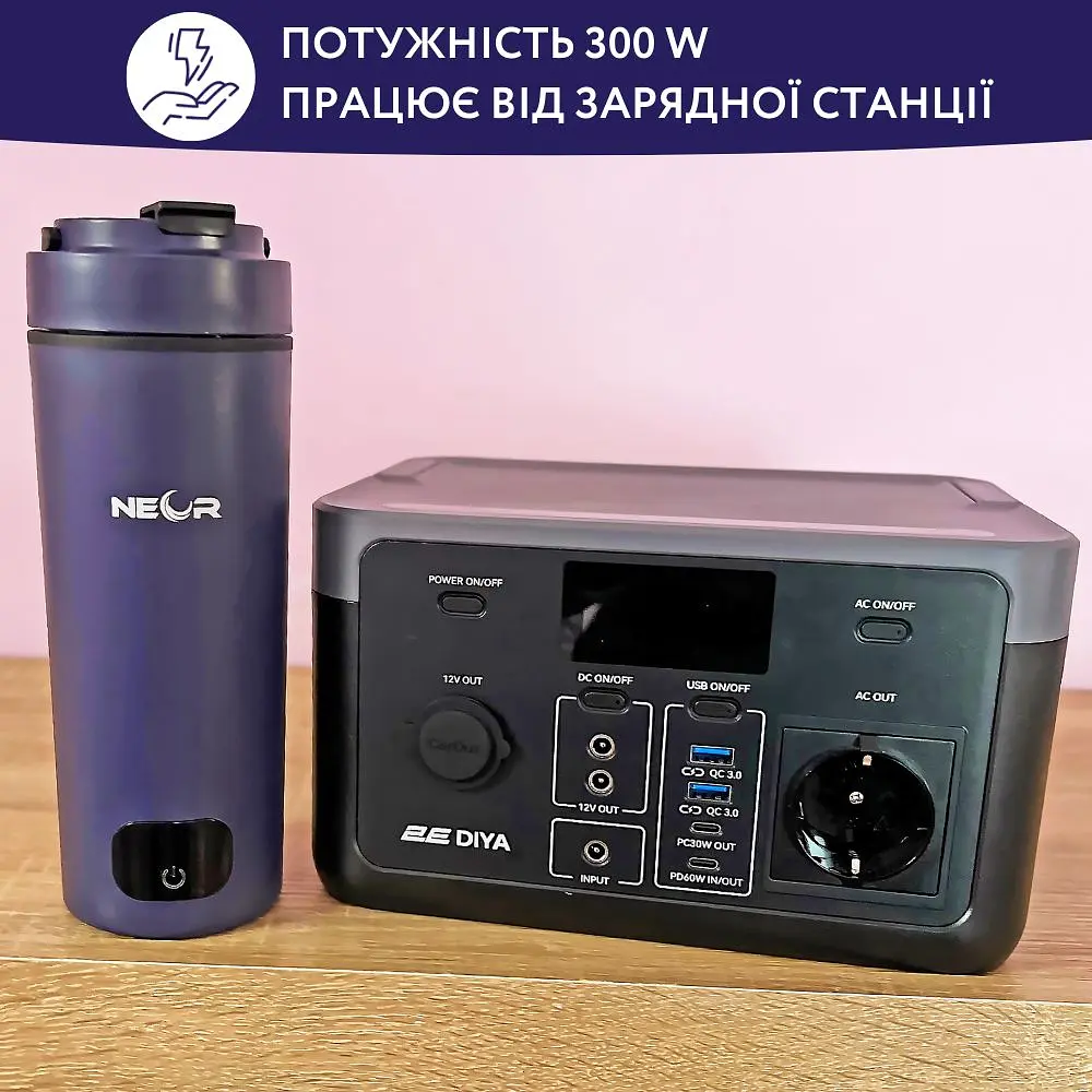 Термокружка Neor Smart Heat 3.40 BL с подогревом 400 мл (23002036) - фото 8