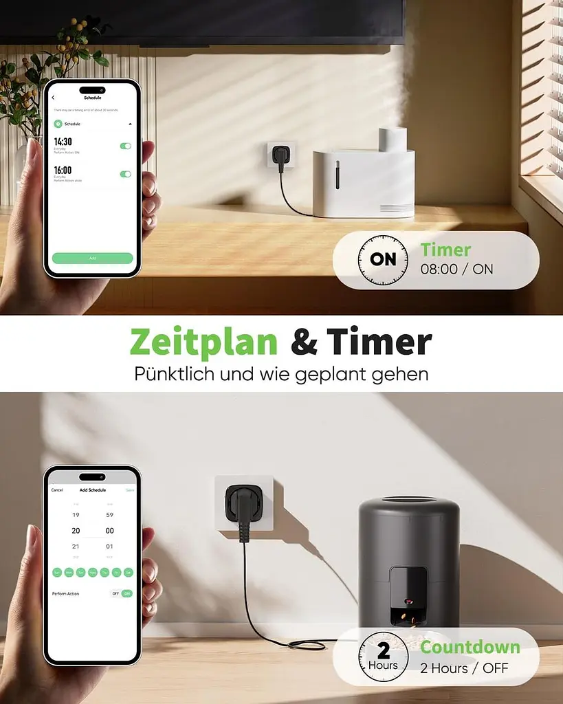 GreenSun WiFi розетка-лічильник електроенергії 16A 2.4G (Smart Life), чорна - фото 3