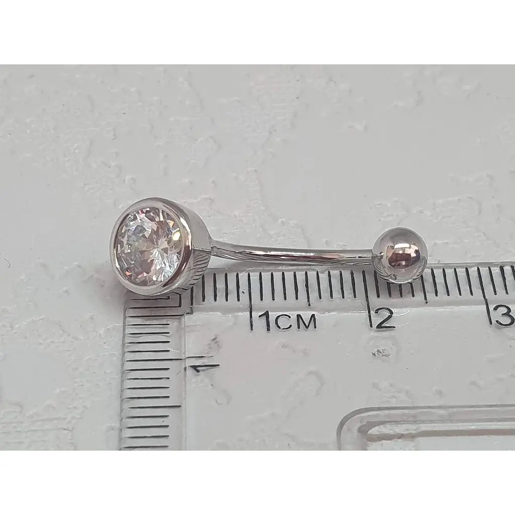 Серебряная серьга для пирсинга пупка Silvex 925. Пр2Ф/030 - фото 4