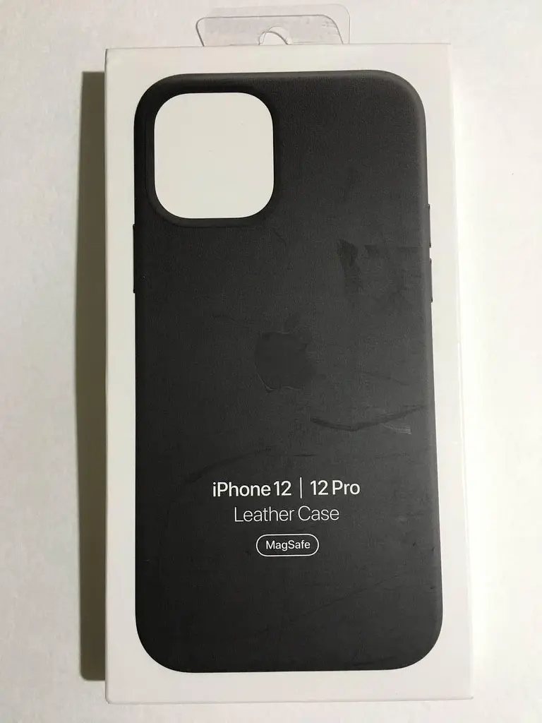 Чохол шкіряний Leather Case MagSafe MHKG3ZM/A (Original) для Apple iPhone 12/12 Pro (6.1") Black - фото 2