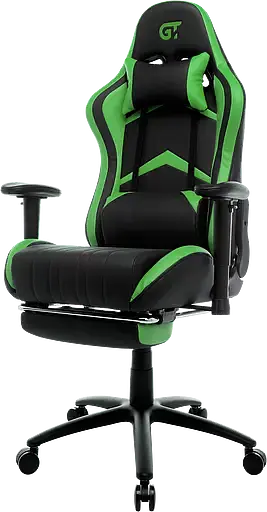 Геймерское кресло GT Racer черное с зеленым (X-2534-F Black/Green) - фото 3