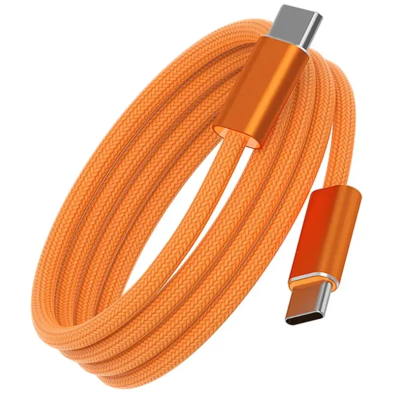 Дата кабель WIWU C101 Essen Type-C to Type-C 240W 1.5 м Orange - фото 2