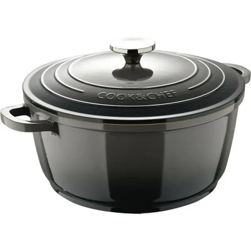 Каструля Bergner Excalibur з кришкою Сіра 5.8 л (BG-36102-GY) - фото 2