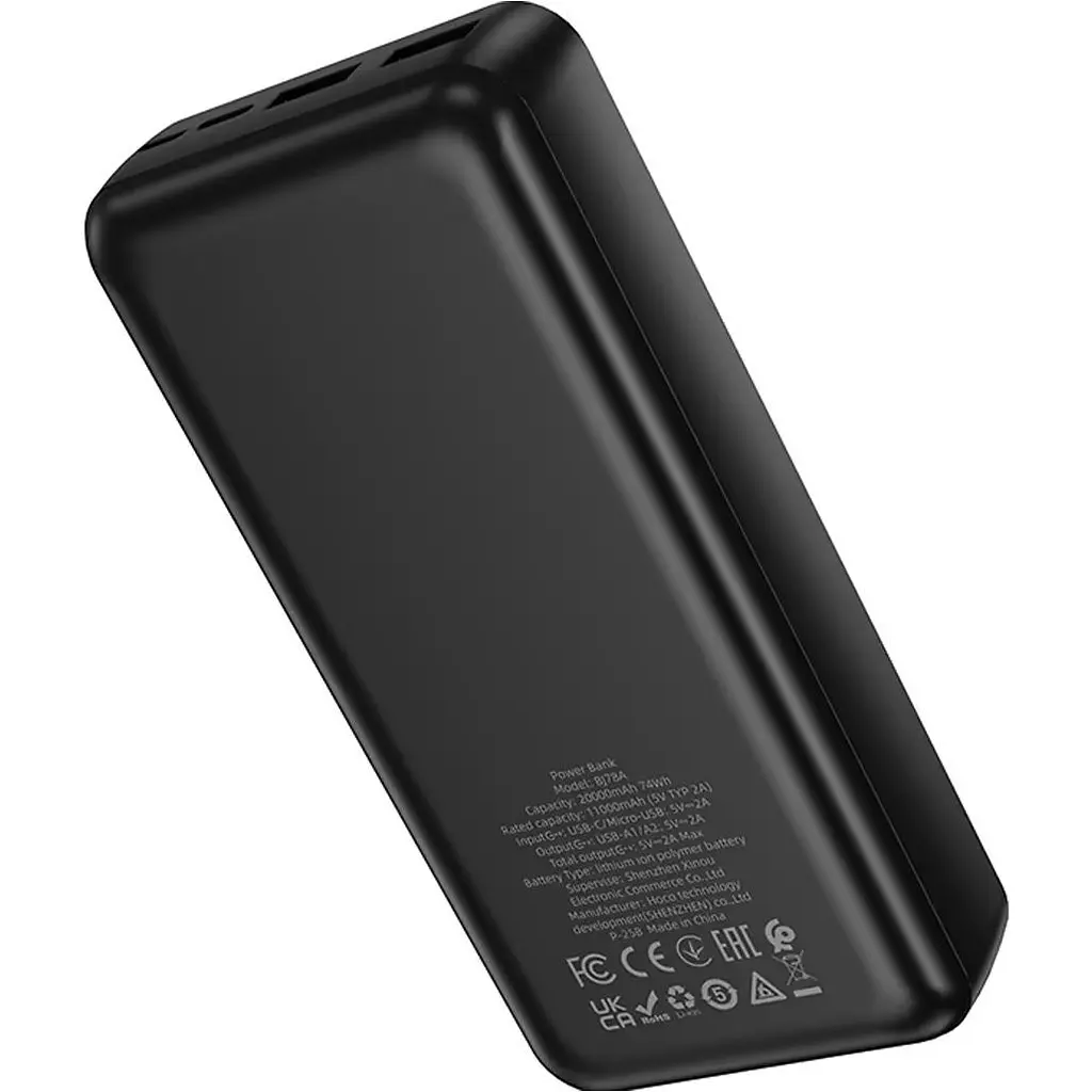 Зовнішній акумулятор Borofone BJ78A Clever 20000mAh 10W Black [161188] - фото 4