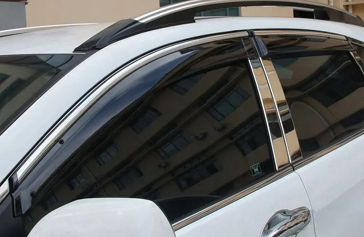 Дефлектори вікон вітровики Benke для Honda CR-V 2007-2012 Хром Молдинг З Нержавіючої Сталі 3D - фото 2
