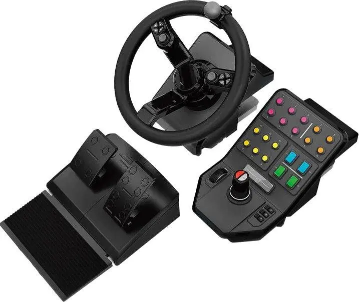 Комплект (кермо, педалі), панель приладів Logitech G Heavy Equipment Bundle Farm Sim Controller (945-000062) - фото 2