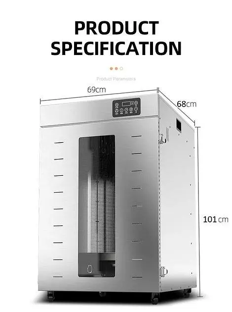 Роторный дегидратор с функцией копчения для колбасных изделий рыбы Food Dehydrator LT-012 - фото 3