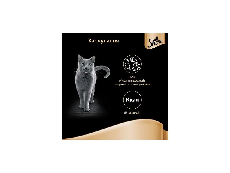 Вологий корм для кішок Sheba cij POU з індичкою в желе 85 г (4770608257231) - фото 7