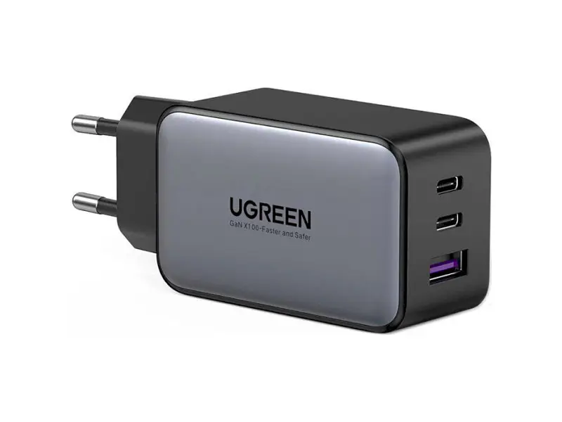 Мережевий зарядний пристрій UGREEN CD244 GaN X 65 W QC4.0 PD3.0 Black (10335)