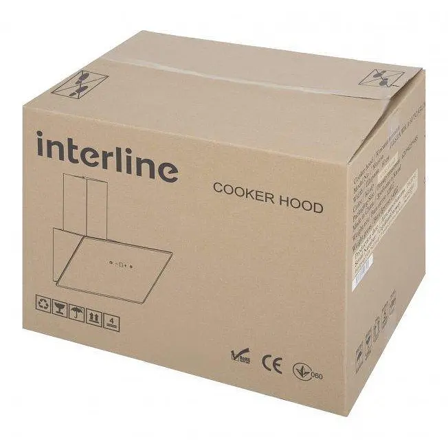 Вытяжка наклонная Interline FIESTA BK A 60 TC/GL/A - фото 9