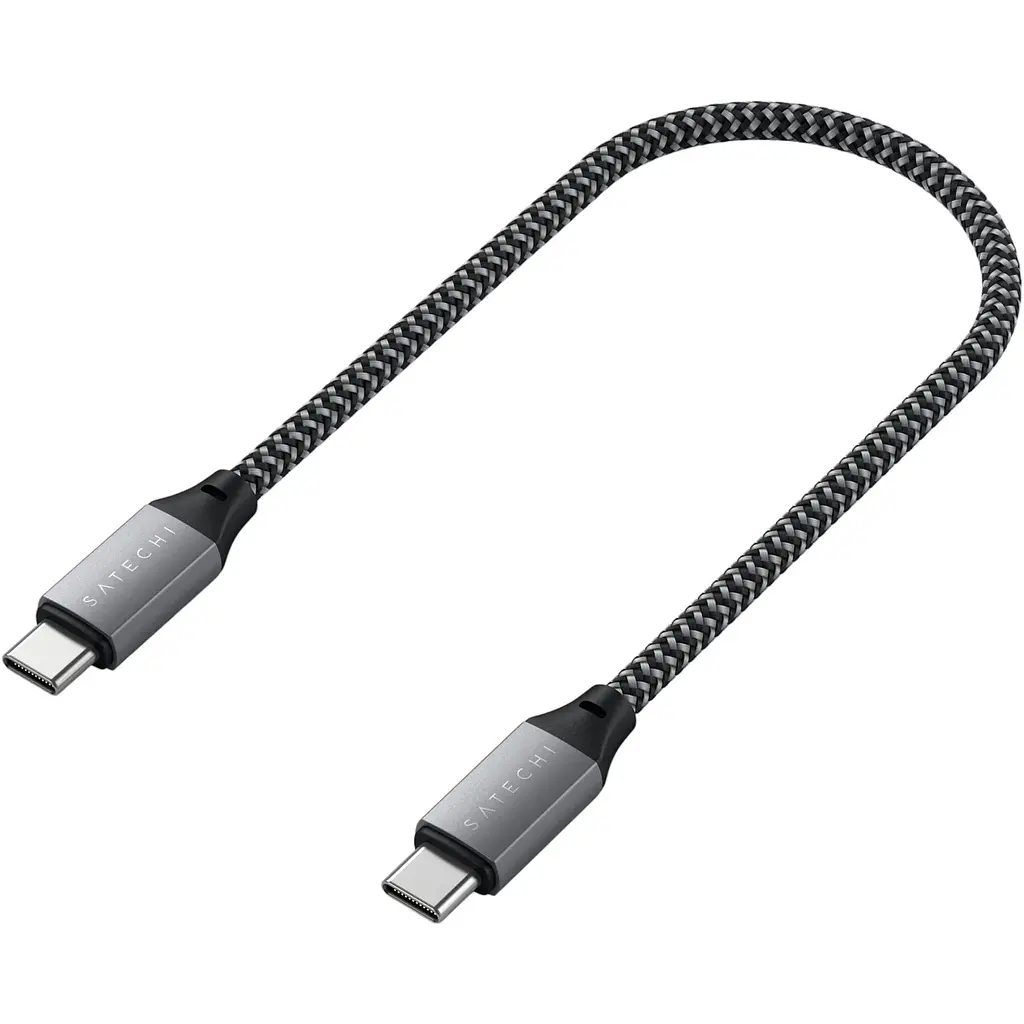 Кабель Satechi USB4 C to C Cable 100W Space Gray 0.25 м (ST-U4C25M) - фото 2