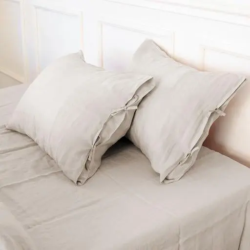 Комплект постільної білизни MirSon Natural Linen Jasmine льон полуторний євро бежево-сірий (2200008269043) - фото 6