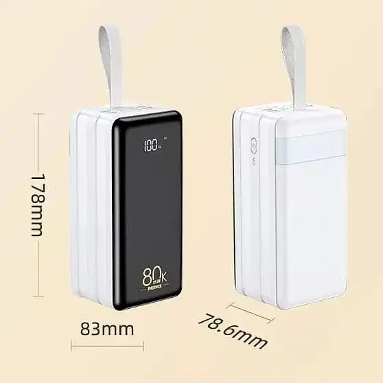 Зовнішній акумулятор Remax RPP-291 Chinen 80000 mAh білий - фото 4