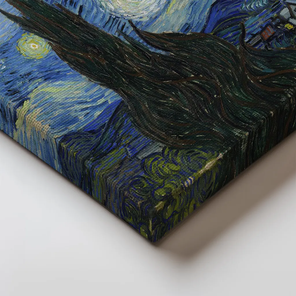 Інтер'єрна картина Зоряна ніч, Вінсент ван Гог, Vincent van Gogh, Starry Night, інтер'єрний декор, 60×75 см (id6353) - фото 4