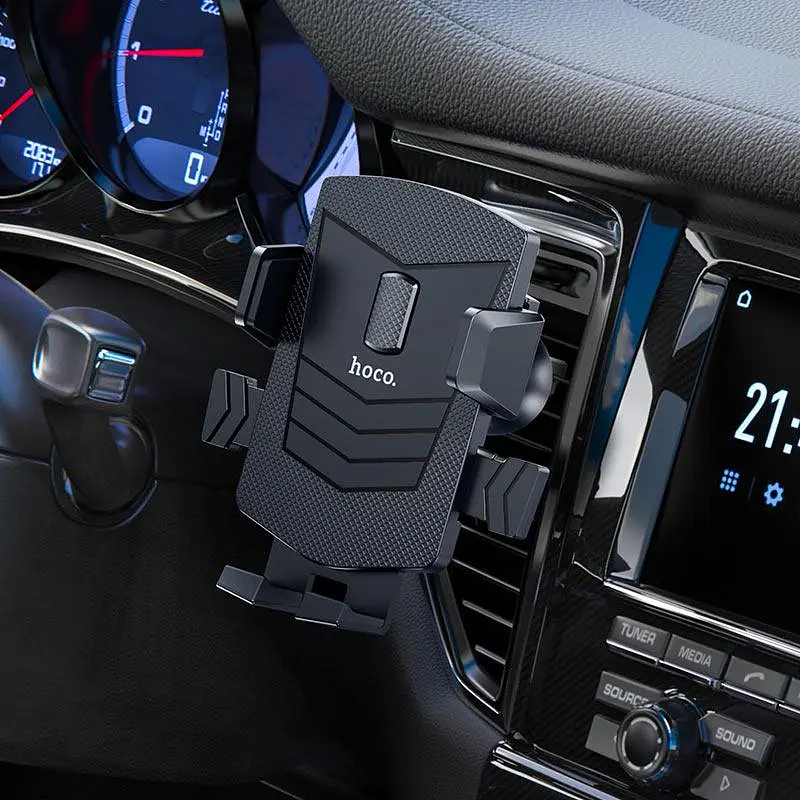 Холдер Hoco CA86 Davy one-button air outlet car holder Чорний - фото 3