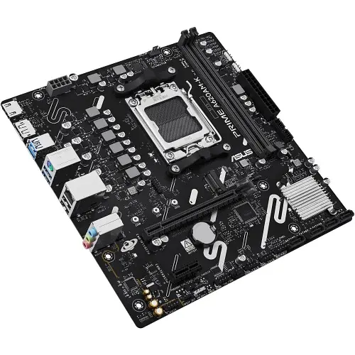 Материнська плата AM5 Asus PRIME A620AM-K, A620A, 2xDDR5, Int.Video (CPU), 4xSATA3, 1xM.2, 1xPCI-E 4.0 x16, 1xPCI-E 3.0 x1, Realtek 7.1, Realtek 1Gb, 5xUSB 3.2 / 4xUSB 2.0, HDMI/DP, MicroATX - фото 4