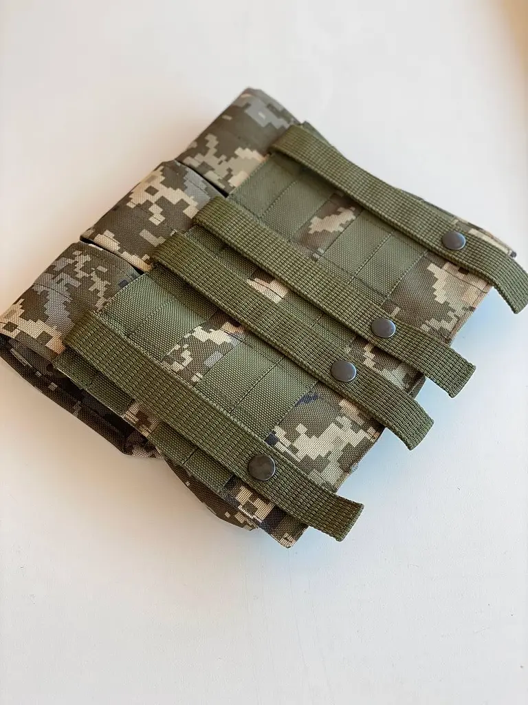 Підсумок потрійний для магазинів АК закритий з MOLLE на кнопках(Піксель)(Мультикам)(Олива) - фото 2