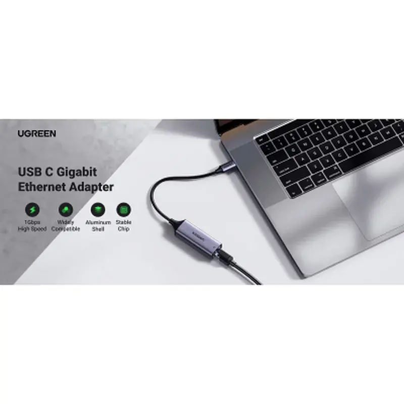 Перехідник USB-C to RJ45 Ethernet 1000Mbps CM199 Ugreen (50737) - фото 6