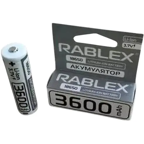 Літій-іонний акумулятор Rablex 18650 3600 mAh (Li-ion) 3.7 V Original - фото 5