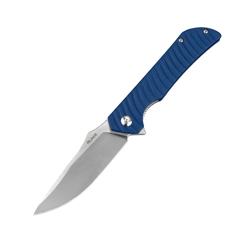 Ніж складаний туристичний Ruike P123-ME, (9.2 см) 14C28N/мікарта синій