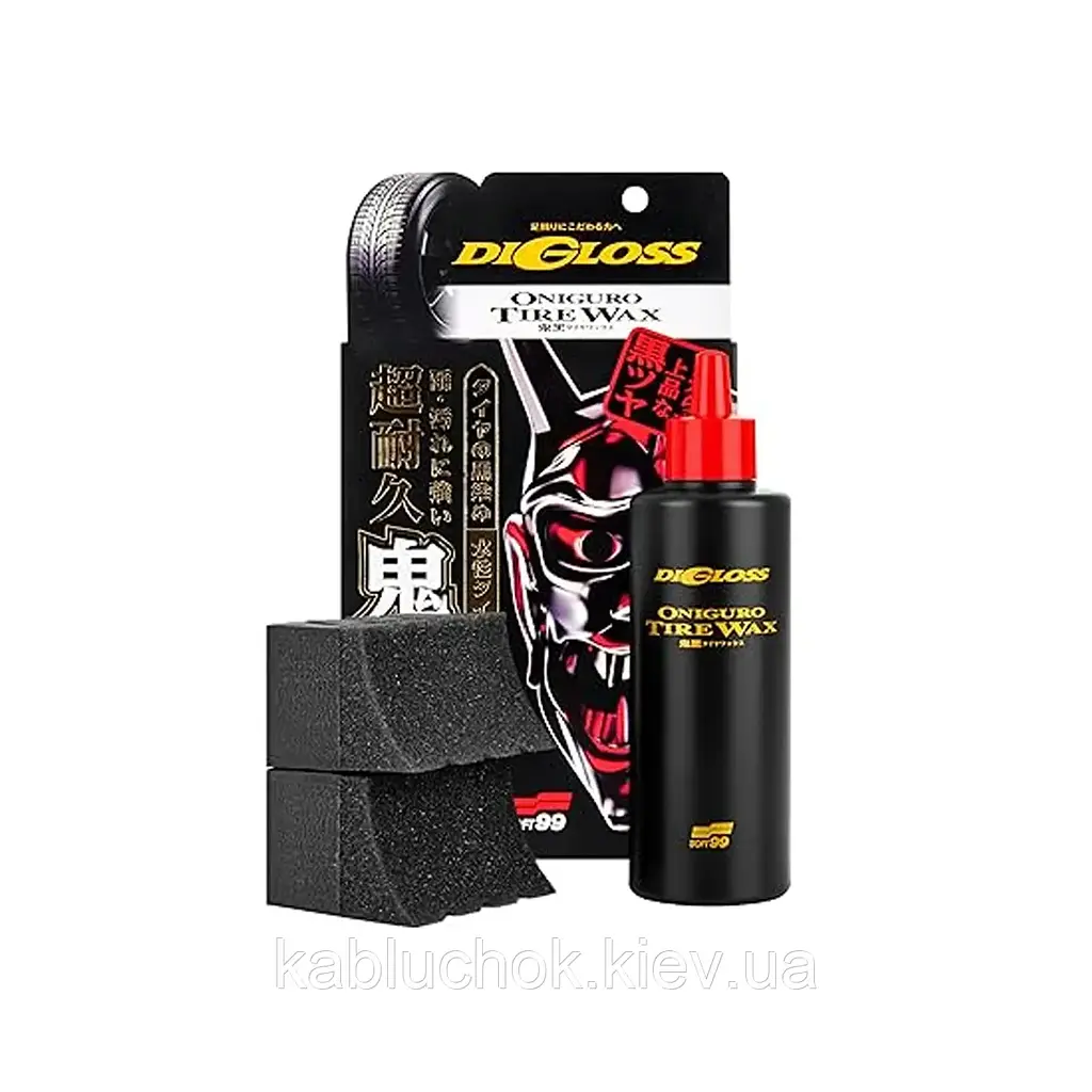 Чорніння для шин SOFT99 DiGloss Black Devil Tire Wax, глянцевий ефект