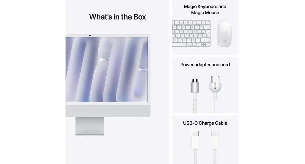 Моноблок Apple iMac 24 M4 Silver (MWUU3SL/A) - фото 4