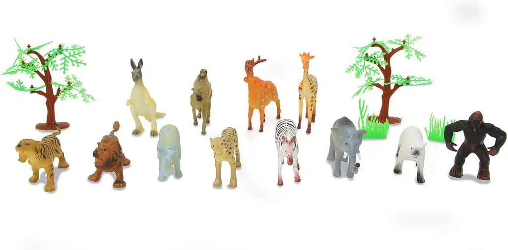 Набір фігурок диких тварин Jamara Wild Animals 16 шт тварини для гри в зоопарк від 3 років (SKU-244) - фото 3