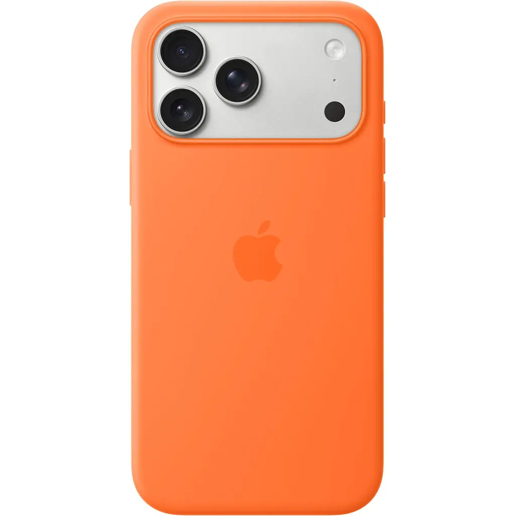 Чехол Silicone Case with Button, Animation & MagSafe для Apple iPhone 17 Pro Max Orange AAA [153248] - фото 2