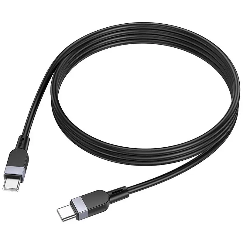 Дата кабель Hoco X 109 Energy silicone Type-C to Type-C 60 W (2 m) Black - фото 2
