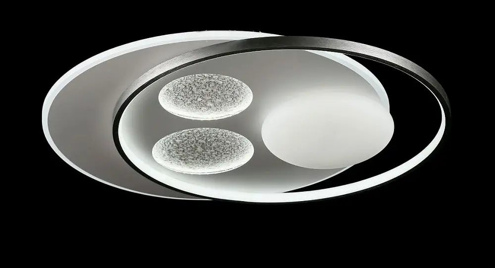 Люстра стельова LED Splendid Ray L2909/580/2+3, 150W, білий/сірий, з пультом, сучасний стиль - фото 2