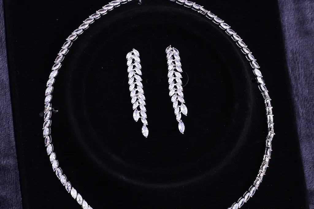 Комплект Кольє і сережки Xuping Jewelry Дебора сріблястий - фото 7