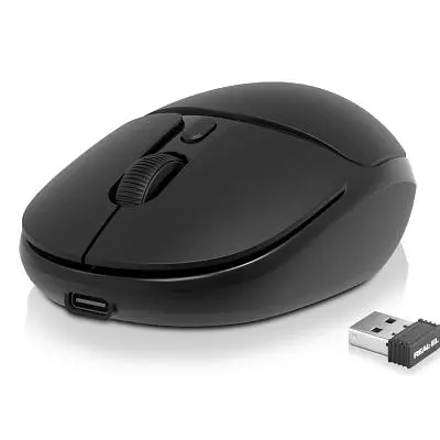 Комп'ютерна мишка Real-El RM-335W Wireless Black (EL123200055) - фото 2