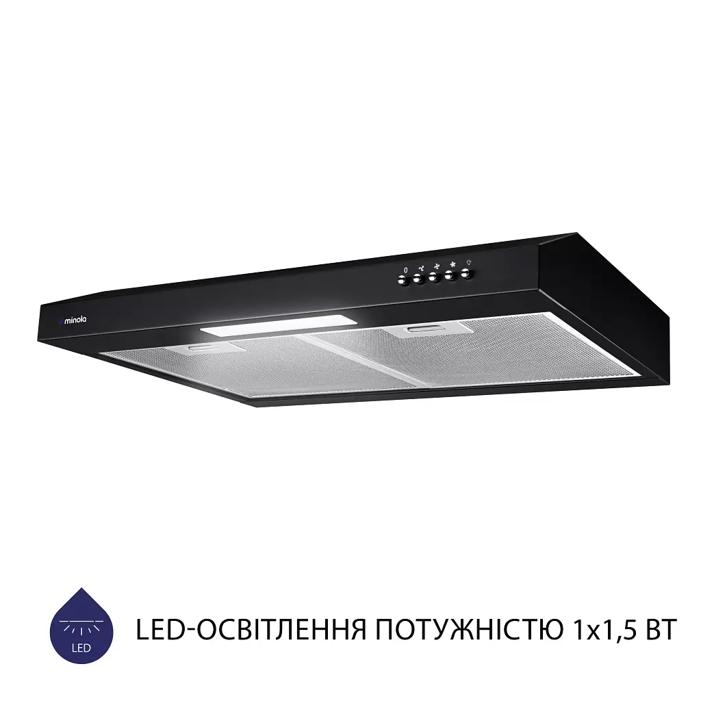 Витяжка плоска Minola HPL 612 BL - фото 4