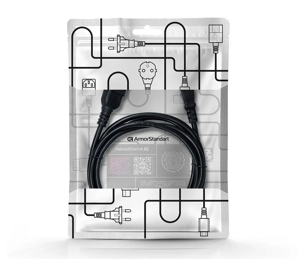 Кабель живлення ArmorStandart C13 - С14 2м black (ARM73125) - фото 3
