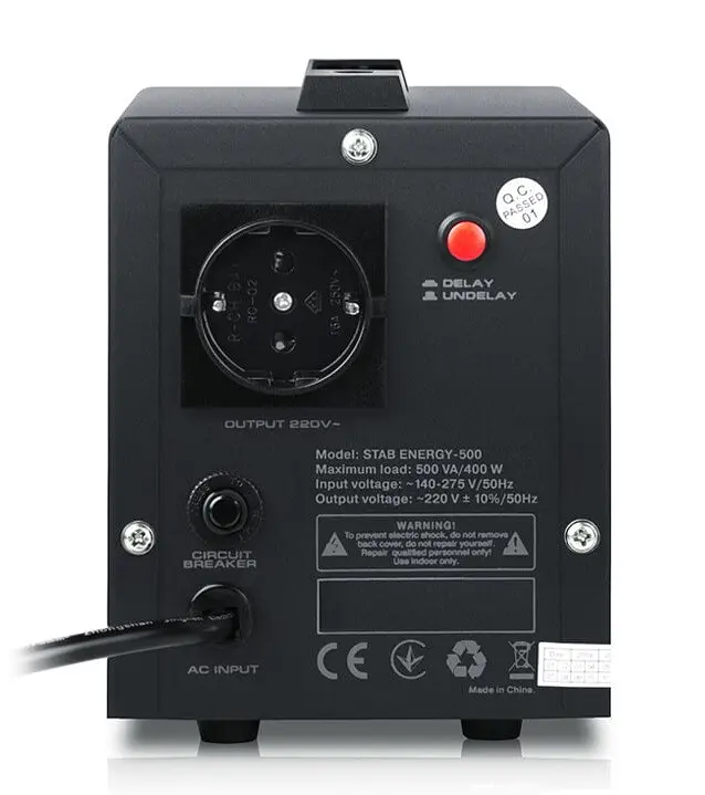 Стабілізатор REAL-EL Stab Energy-500 Чорний - фото 5