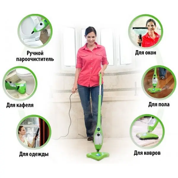 Універсальна парова швабра Steam Cleaner X5 MOP 5 в 1 - фото 4