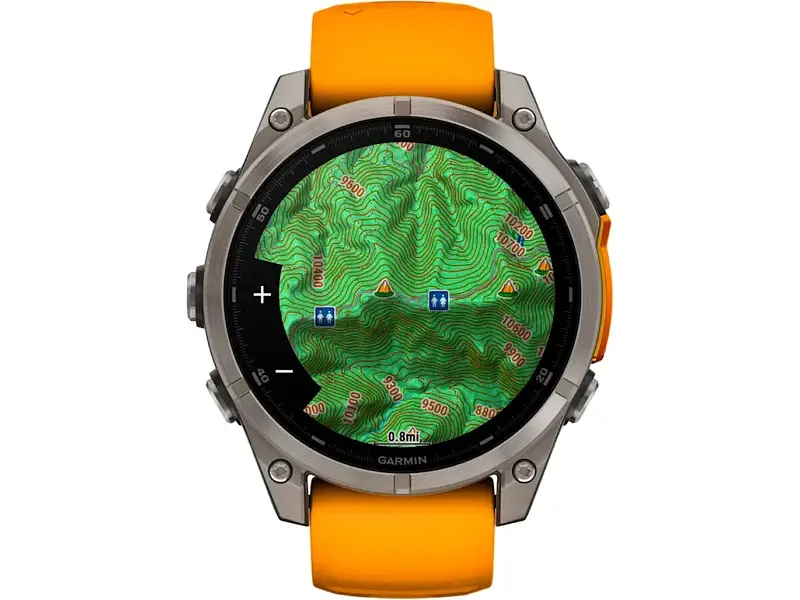 Спортивний годинник Garmin Fenix 8 47mm AMOLED Sapphire Titanium w. Spark Orange/Graphite Silicone Band (010-02904-10/11) - фото 9