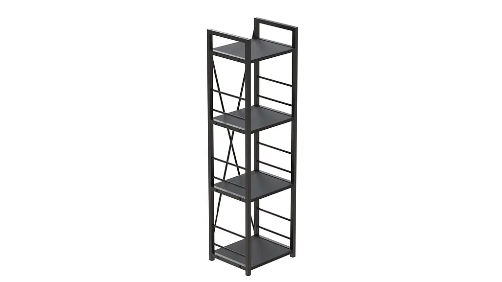 Этажерка 4/34 Серии Коннект 120x34x28 черный ДСП Сосна Кембра 16мм FRD-104276 - фото 6