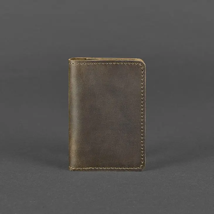 Шкіряний кард-кейс (візитниця) 6.0 темно-коричневий - фото 5