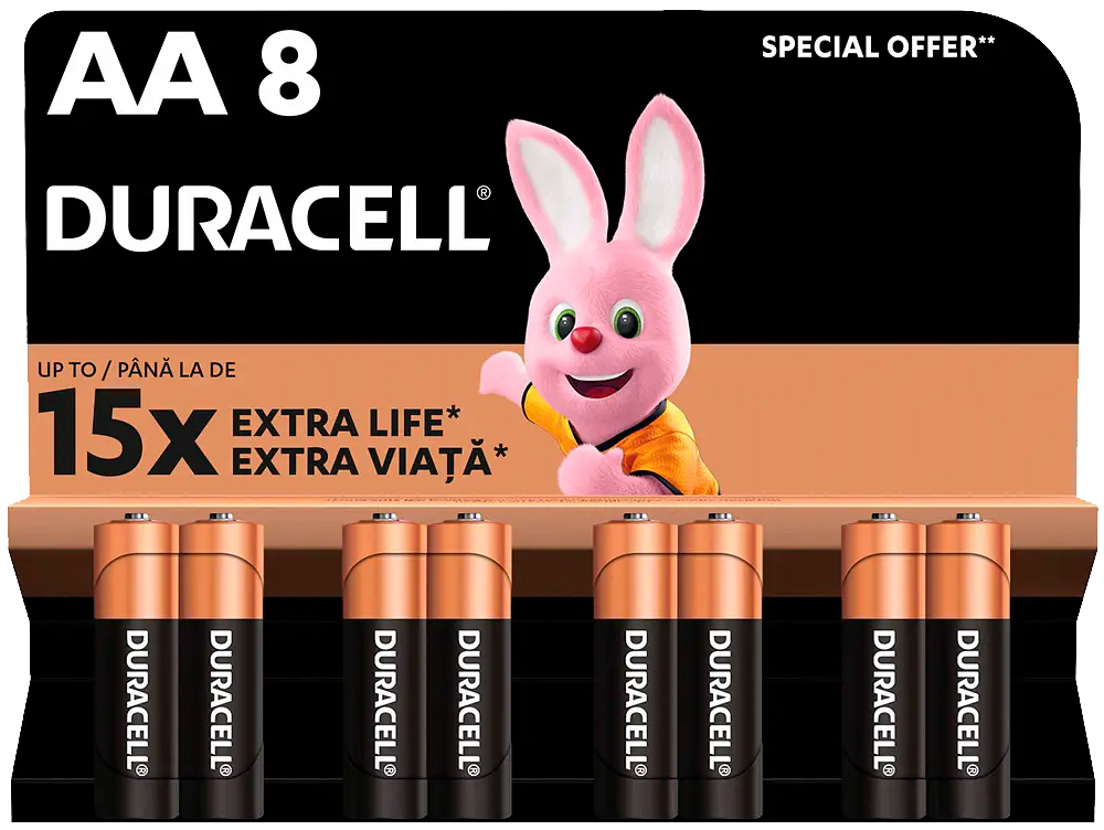 Лужні батареї Duracell AA, 8 шт (6409643)