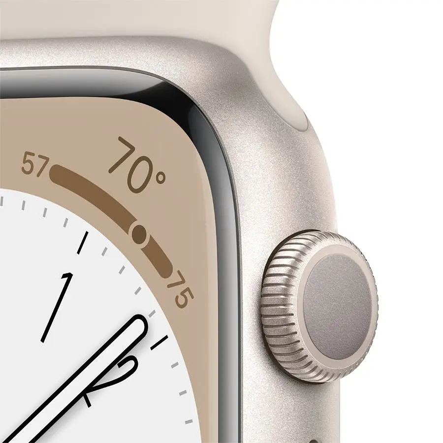 Смарт-часы Apple Watch Series 8 GPS, 45mm, Starlight, Starlight Sport Band (Grade B) Seller Refurbished - фото 3