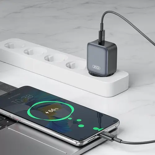 Сітчастий зарядний пристрій XO L155(EU) PD30W 1USB-C fast charger Чорний - фото 3