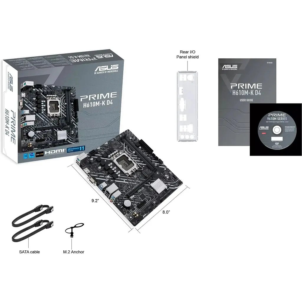 Материнська плата Asus Prime H610M-K D4 s1700 H610 2xDDR4 M.2 HDMI-VGA mATX - фото 7