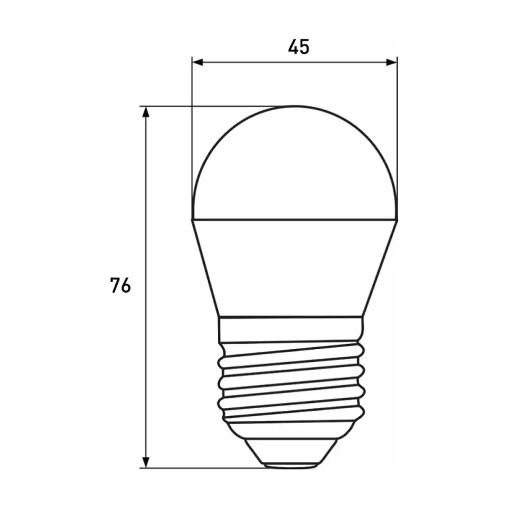 Лампочка Eurolamp LED G45 5W 530 Lm E27 4000K deco 2шт (MLP-LED-G45-05274(Amber)) - фото 3