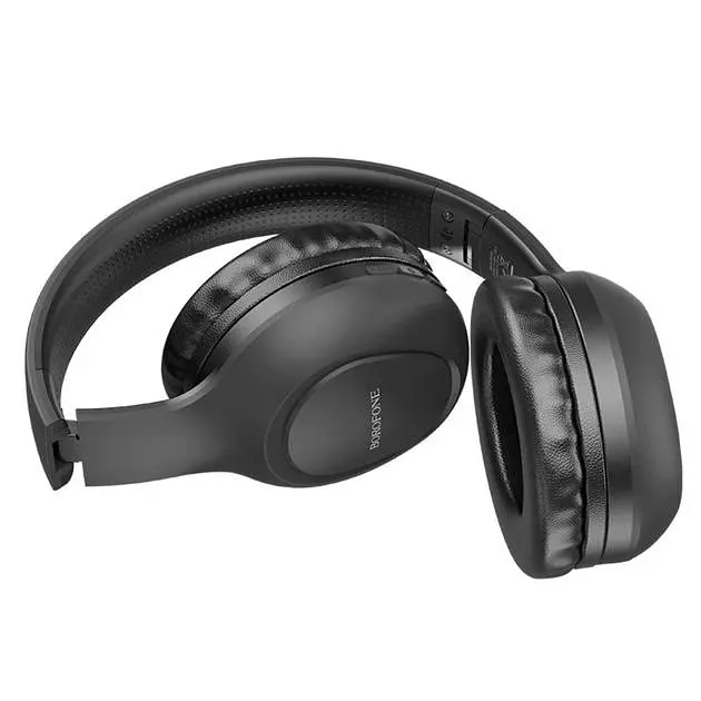 Наушники Borofone BO19 Musique BT headphones, BT5.3, ANC, AUX, 200mAh, 20h, black - фото 4