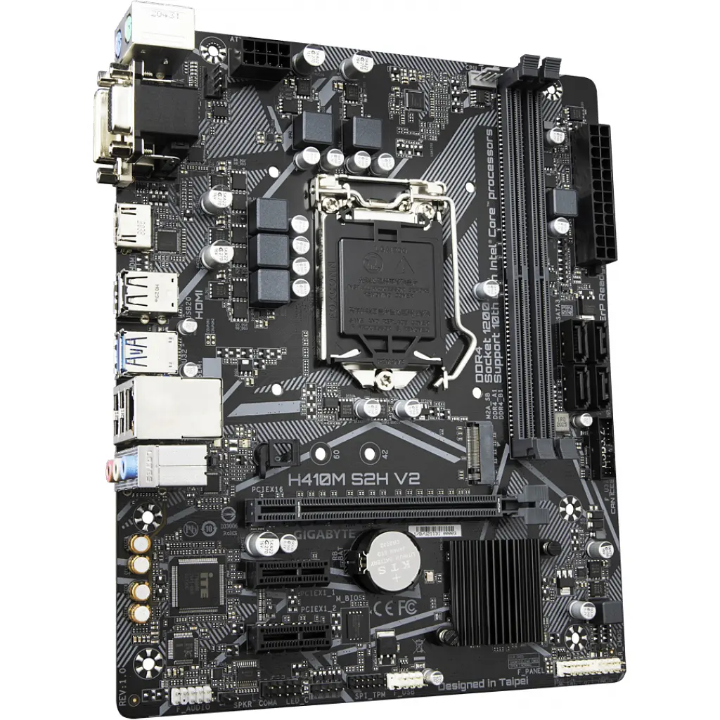 Материнська плата Gigabyte H410M S2H V2 (H410M S2H V2) (Socket 1200, Intel H410, Micro-ATX) Б/в - фото 3