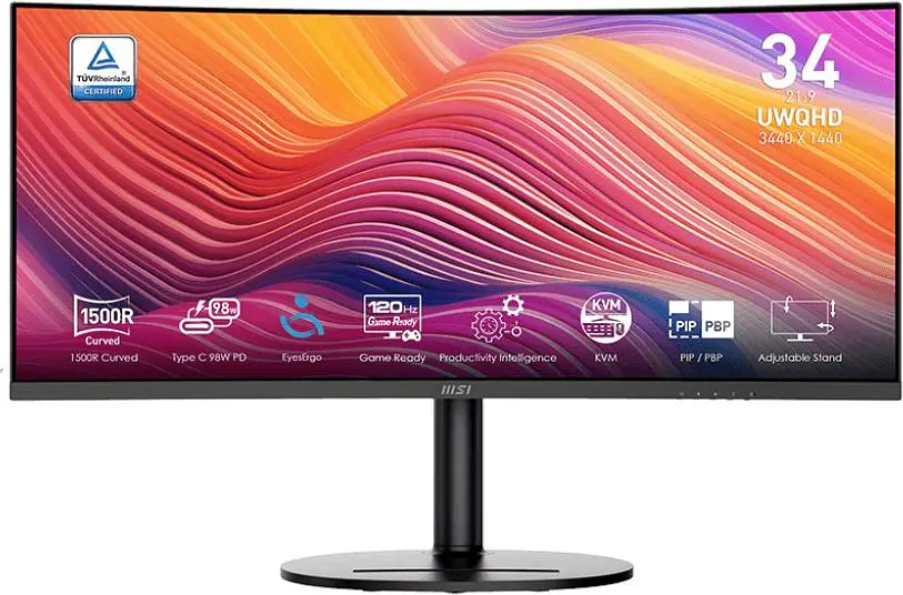Монітор 34" MSI Modern MD342CQP Curved UWQHD VA 120Hz (MODERN MD342CQP)