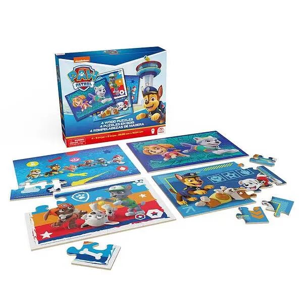 Пазл Paw Patrol дерев'яний 4 в 1 (SM98490/6066803) - фото 5